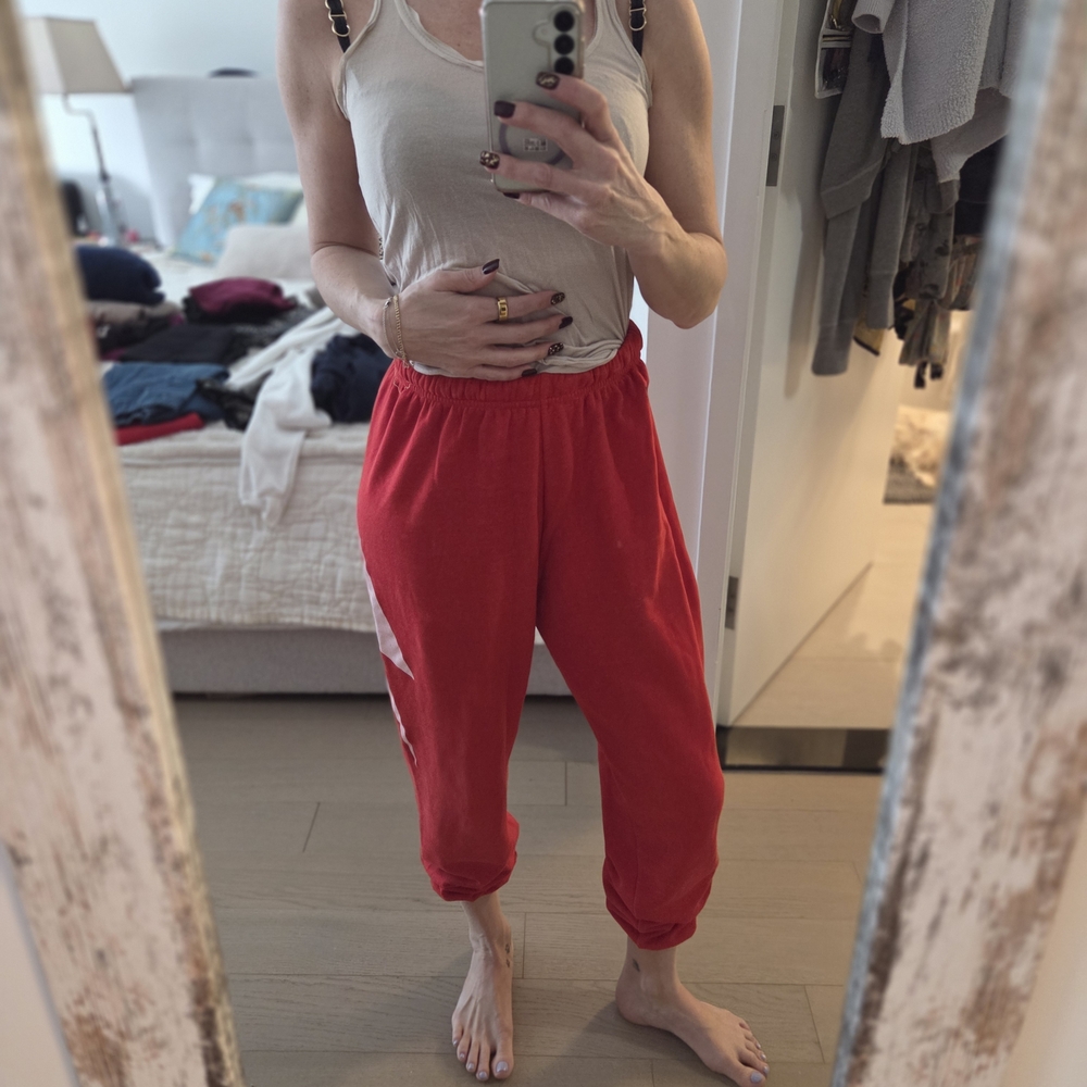 Aviator Nation Bold Red Joggers